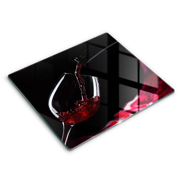 Tábua de cortar alimentos Um copo de vinho tinto