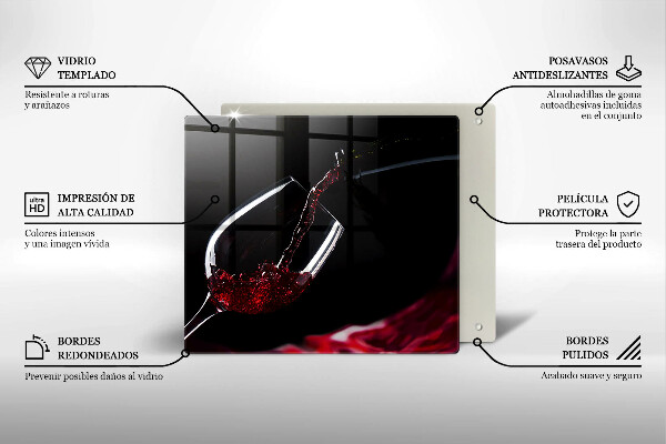 Tábua de cortar alimentos Um copo de vinho tinto