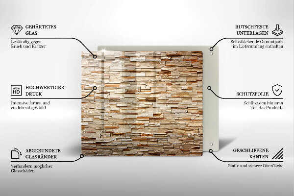 Tábua cozinha Textura de pedras decorativas