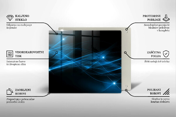 Tábua de corte Fumaça azul abstrata