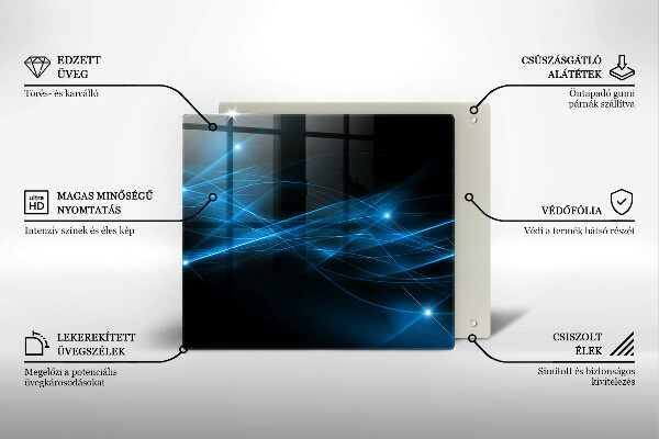 Tábua de corte Fumaça azul abstrata