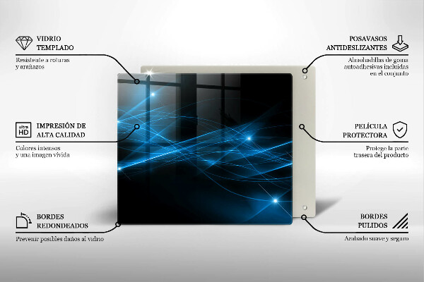 Tábua de corte Fumaça azul abstrata