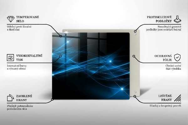 Tábua de corte Fumaça azul abstrata