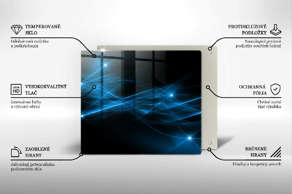 Tábua de corte Fumaça azul abstrata