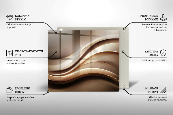 Tábua corte Linhas suaves de abstração