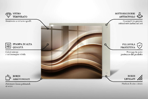 Tábua corte Linhas suaves de abstração