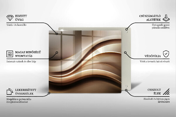 Tábua corte Linhas suaves de abstração