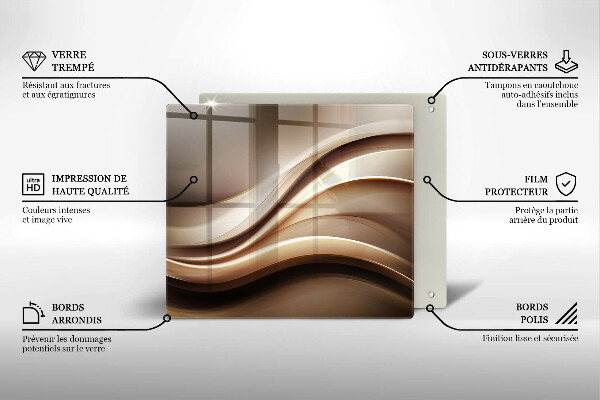 Tábua corte Linhas suaves de abstração