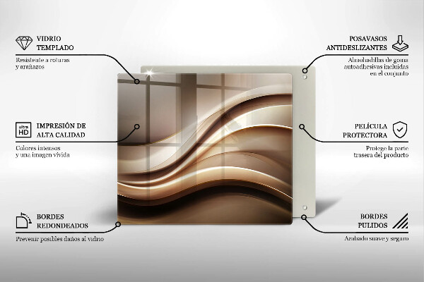 Tábua corte Linhas suaves de abstração