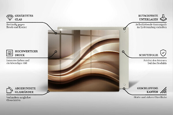 Tábua corte Linhas suaves de abstração