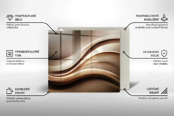 Tábua corte Linhas suaves de abstração
