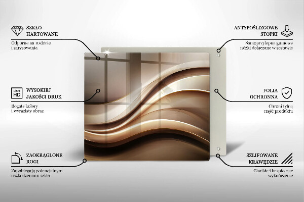 Tábua corte Linhas suaves de abstração