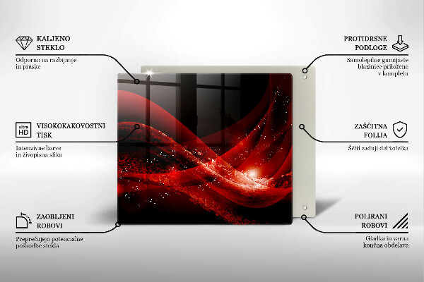 Tábua de cortar de vidro Abstração moderna