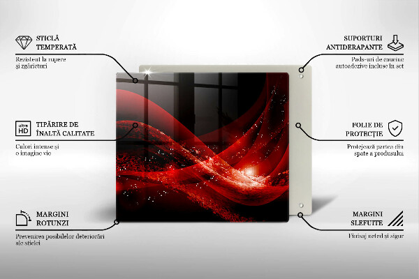 Tábua de cortar de vidro Abstração moderna