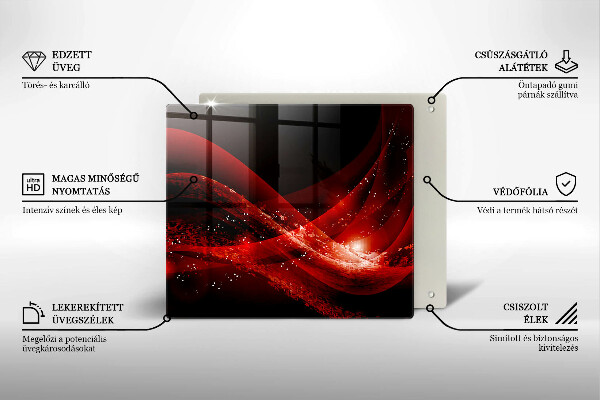 Tábua de cortar de vidro Abstração moderna