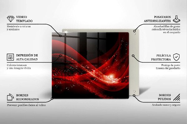 Tábua de cortar de vidro Abstração moderna