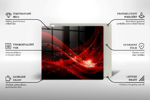 Tábua de cortar de vidro Abstração moderna