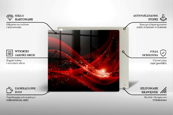 Tábua de cortar de vidro Abstração moderna