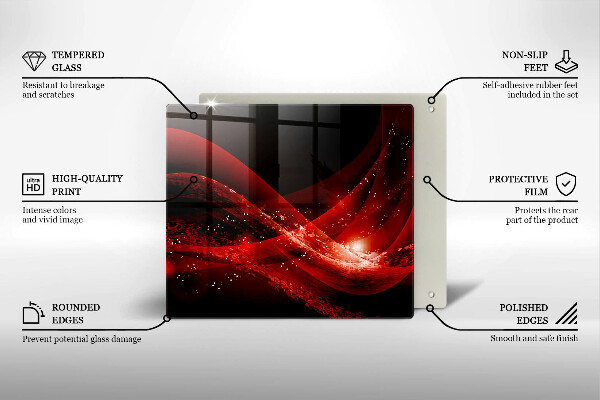 Tábua de cortar de vidro Abstração moderna