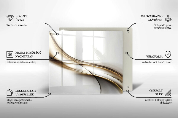 Tábua para corte Abstração de linhas suaves