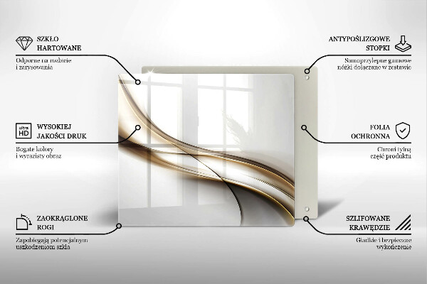 Tábua para corte Abstração de linhas suaves