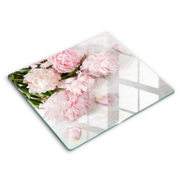 Tábua de corte de vidro Flores delicadas de rosas