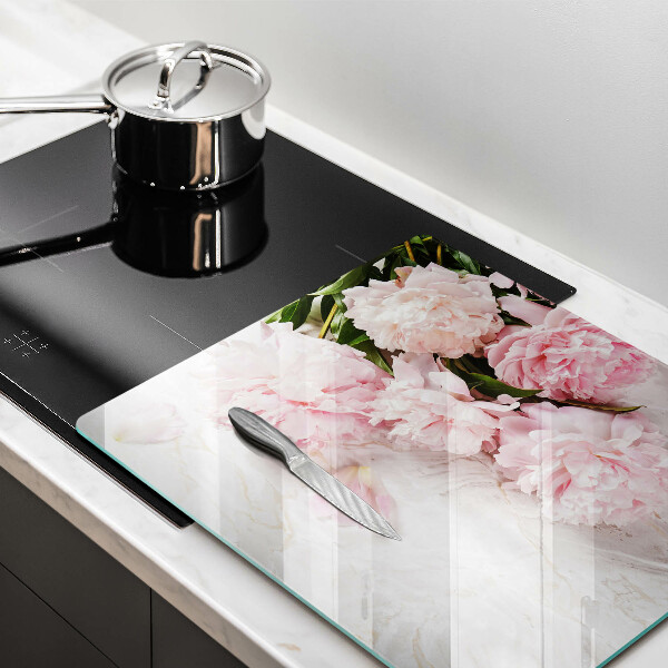 Tábua de corte de vidro Flores delicadas de rosas