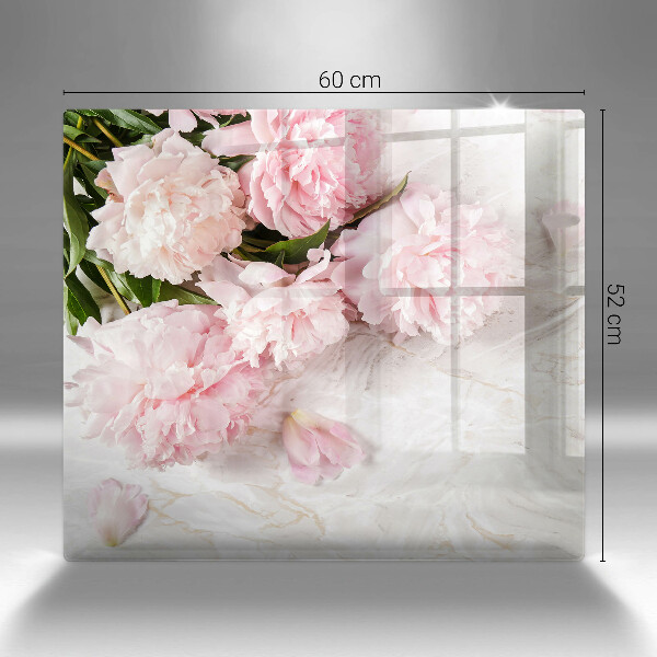 Tábua de corte de vidro Flores delicadas de rosas