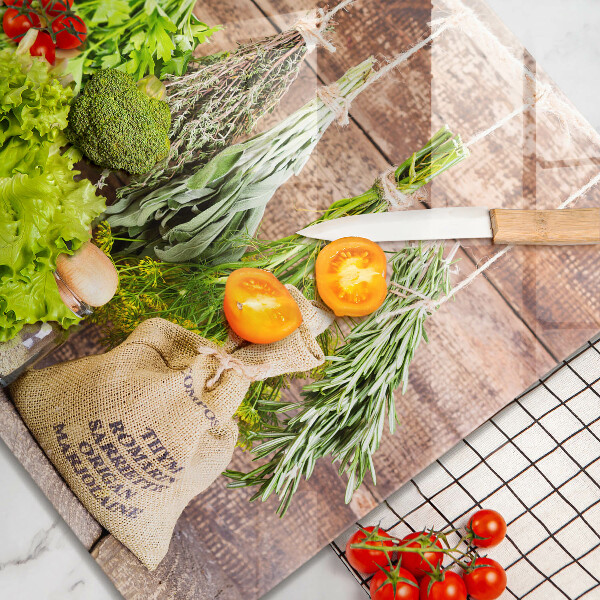 Tábua para corte Ervas, especiarias e madeira