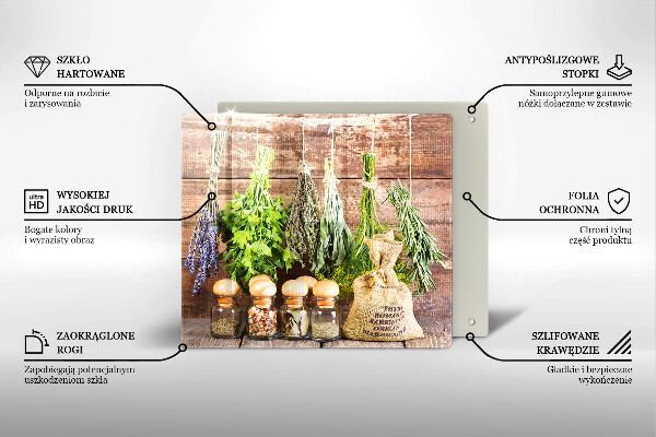 Tábua para corte Ervas, especiarias e madeira