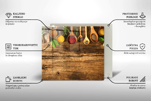 Tábua para cozinha Colheres de madeira para especiarias