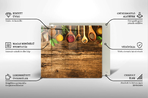 Tábua para cozinha Colheres de madeira para especiarias