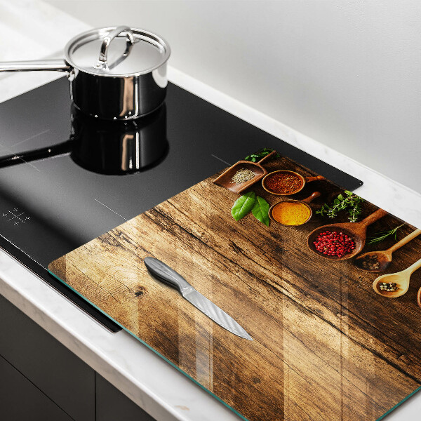 Tábua para cozinha Colheres de madeira para especiarias