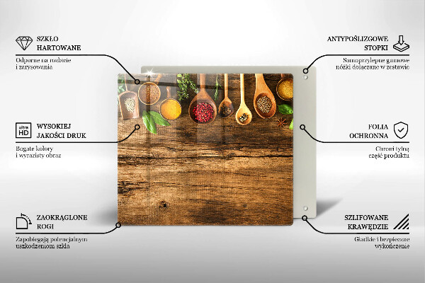 Tábua para cozinha Colheres de madeira para especiarias
