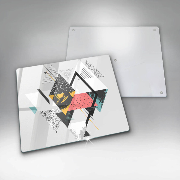 Tábua de cortar de vidro Triângulos abstratos