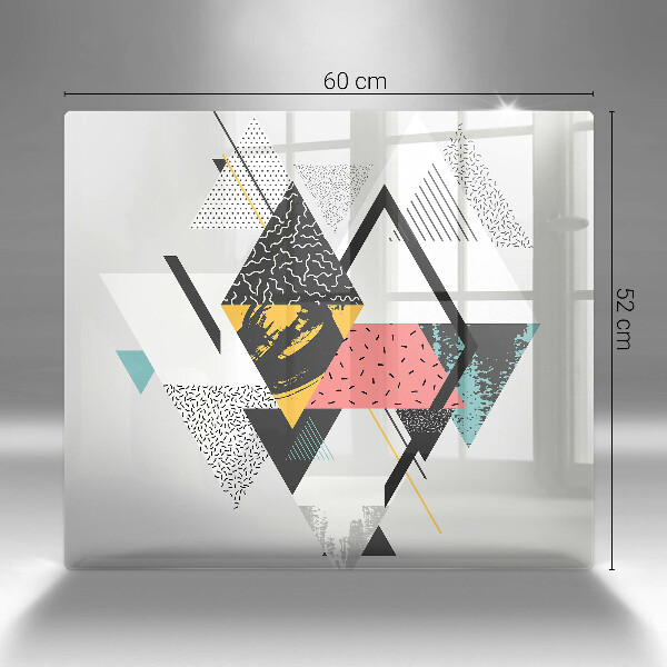Tábua de cortar de vidro Triângulos abstratos