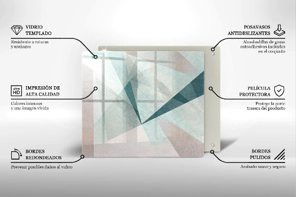 Tábua de corte de vidro Abstração nítida