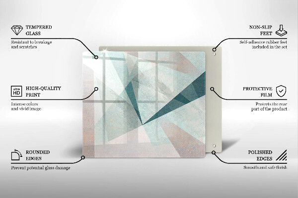 Tábua de corte de vidro Abstração nítida