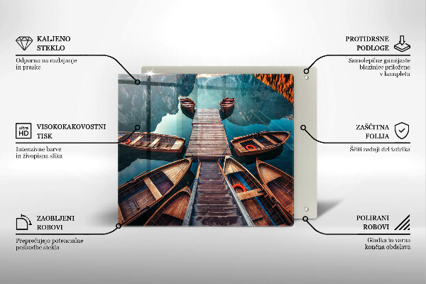 Tábua para cozinha Barcos no lago