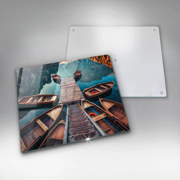 Tábua para cozinha Barcos no lago