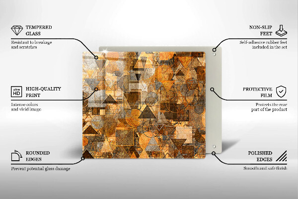 Tábua de corte Padrão de formas geométricas