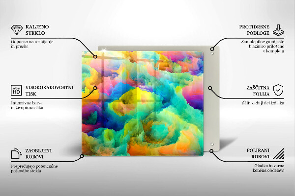 Tábua para cozinha Abstração colorida