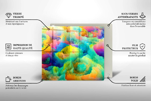 Tábua para cozinha Abstração colorida