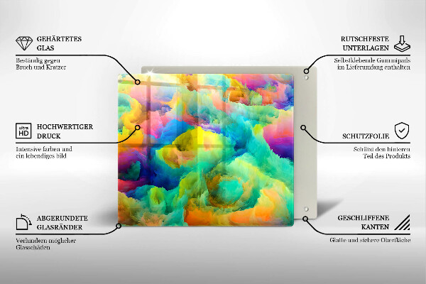 Tábua para cozinha Abstração colorida