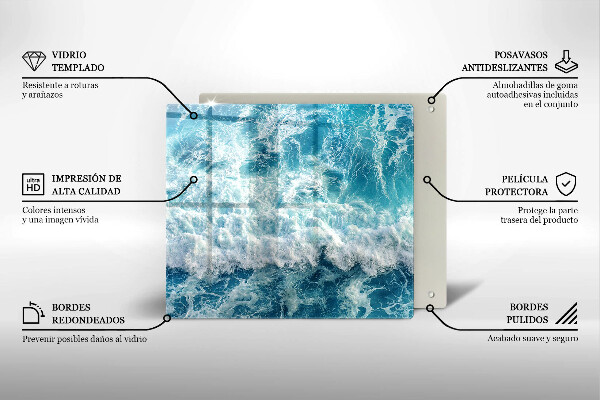 Tábua para corte Ondas do mar