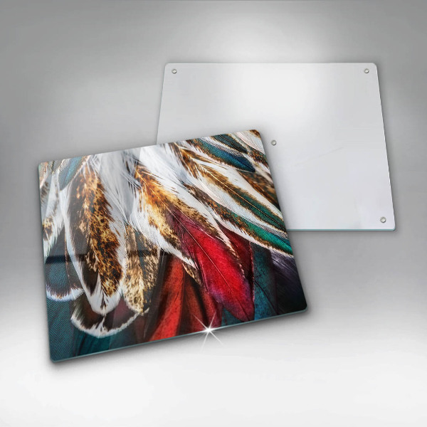 Tábua cozinha penas de pássaros boho