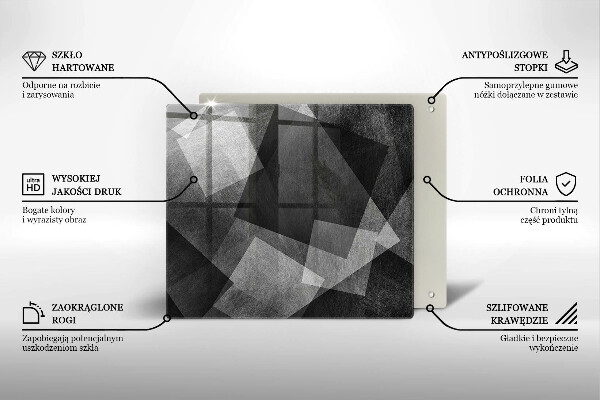 Tábua de cortar de vidro Abstração geométrica