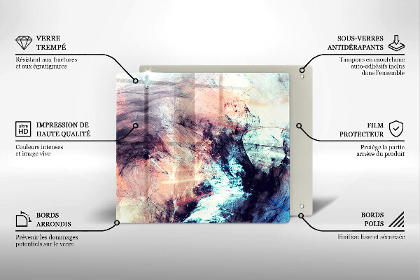 Tábua para cozinha Abstração pintada