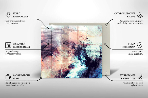 Tábua para cozinha Abstração pintada
