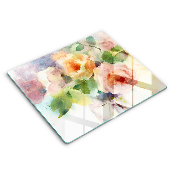 Tábua de cortar alimentos Flores pintadas